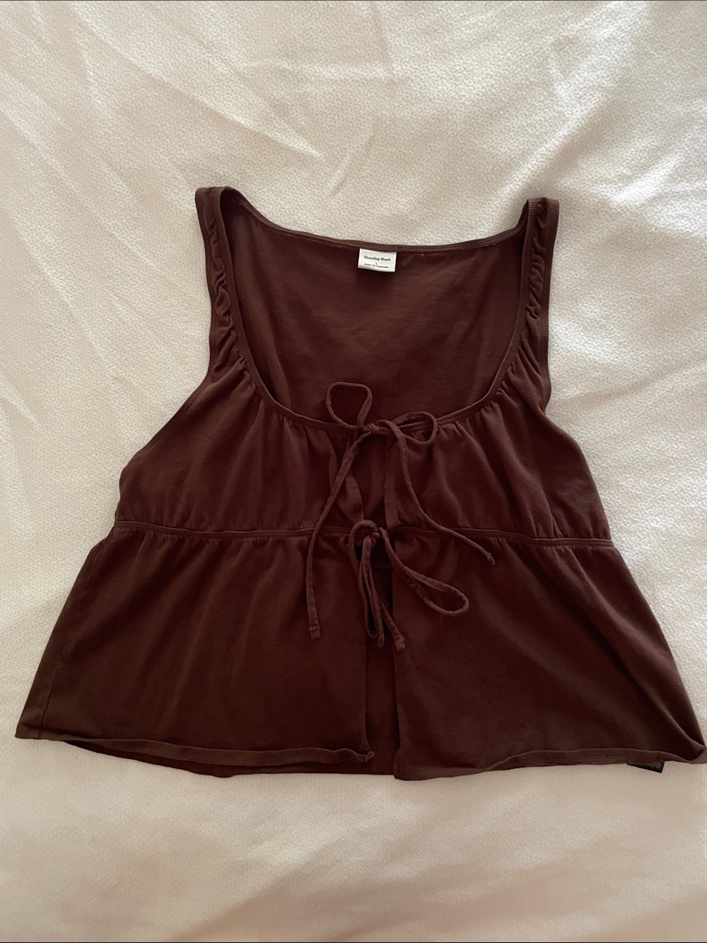 Aritzia Sunday Best Cannoli Top in Coffee Bean